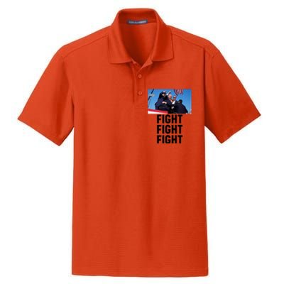 Trump Head Cartoon Bloody Ear 2024 Vote Survivor Fight Fight Funny Gift Dry Zone Grid Polo