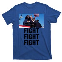 Trump Head Cartoon Bloody Ear 2024 Vote Survivor Fight Fight Funny Gift T-Shirt