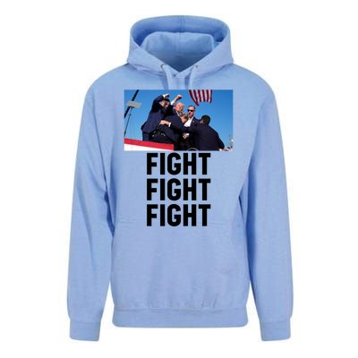 Trump Head Cartoon Bloody Ear 2024 Vote Survivor Fight Fight Funny Gift Unisex Surf Hoodie