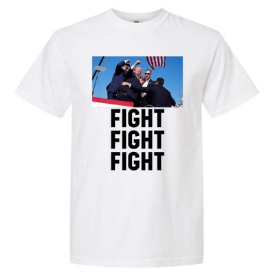 Trump Head Cartoon Bloody Ear 2024 Vote Survivor Fight Fight Funny Gift Garment-Dyed Heavyweight T-Shirt