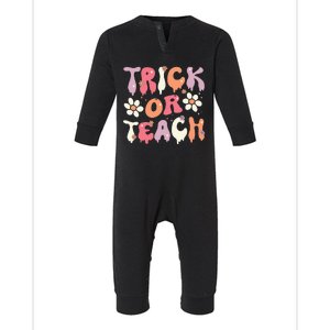 Teacher Halloween Costume Trick or Teach Ghost Groovy 70s Infant Fleece One Piece