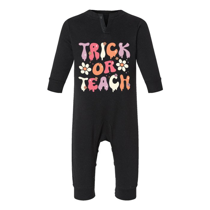 Teacher Halloween Costume Trick or Teach Ghost Groovy 70s Infant Fleece One Piece