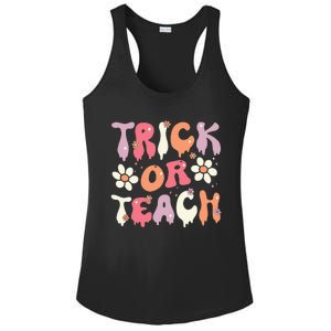 Teacher Halloween Costume Trick or Teach Ghost Groovy 70s Ladies PosiCharge Competitor Racerback Tank