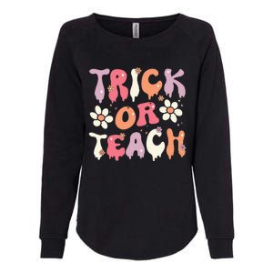 Teacher Halloween Costume Trick or Teach Ghost Groovy 70s Womens California Wash Sweatshirt