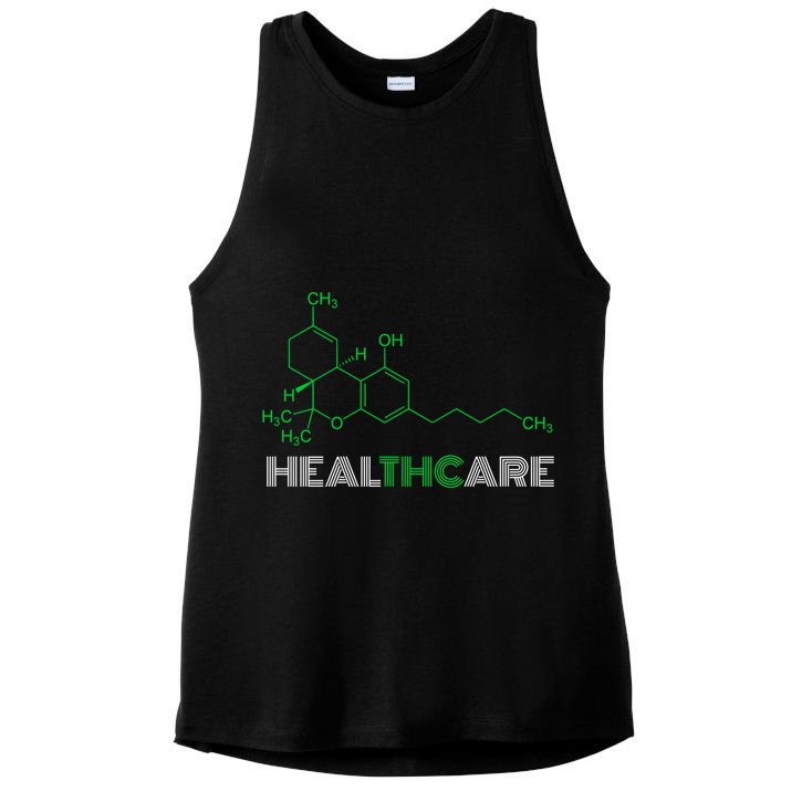 Thc Healthcare Cute Gift Thc Molecule Weed Cannabis Ladies PosiCharge Tri-Blend Wicking Tank