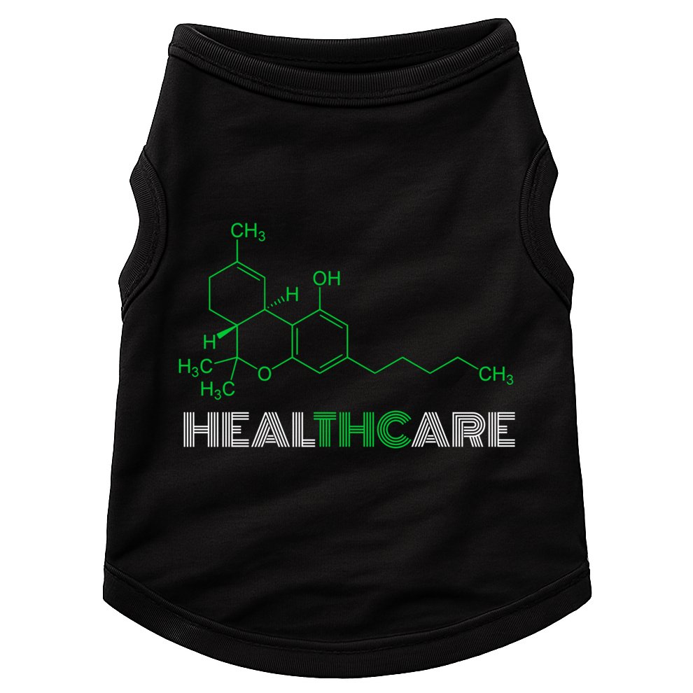Thc Healthcare Cute Gift Thc Molecule Weed Cannabis Doggie Tank