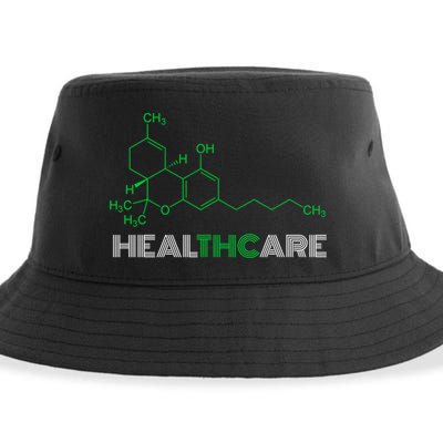 Thc Healthcare Cute Gift Thc Molecule Weed Cannabis Sustainable Bucket Hat