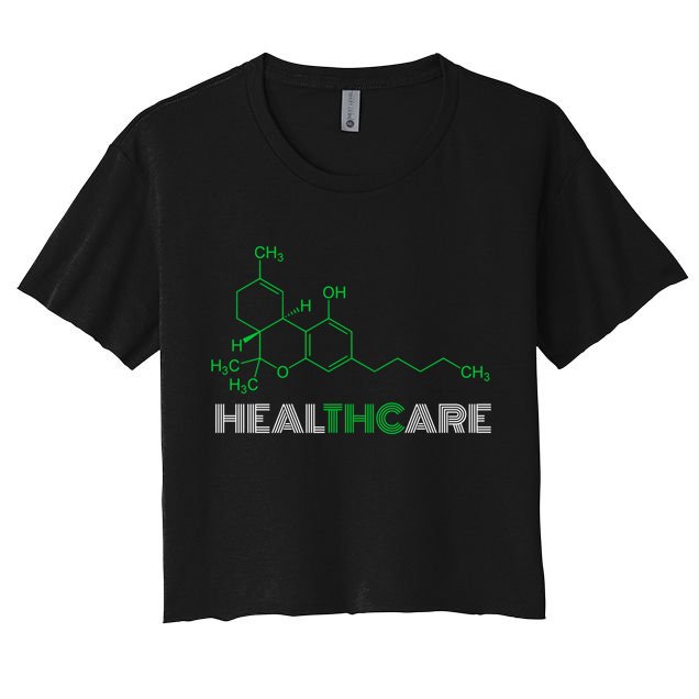 Thc Healthcare Cute Gift Thc Molecule Weed Cannabis Crop Top