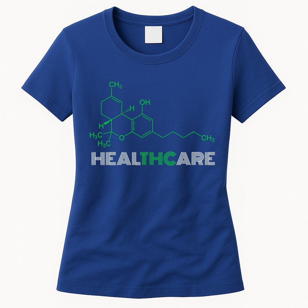 Thc Healthcare Cute Gift Thc Molecule Weed Cannabis Womens T-Shirt