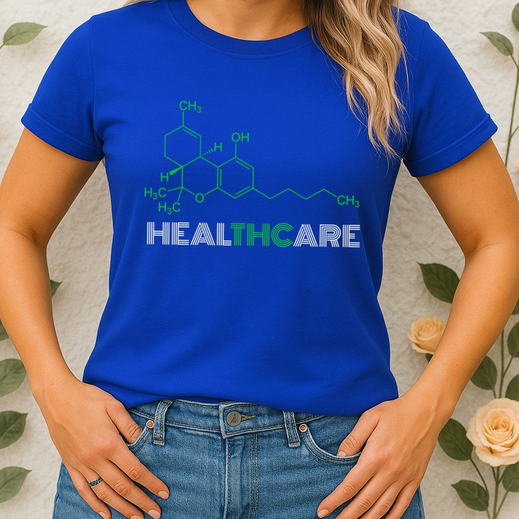 Thc Healthcare Cute Gift Thc Molecule Weed Cannabis Womens T-Shirt