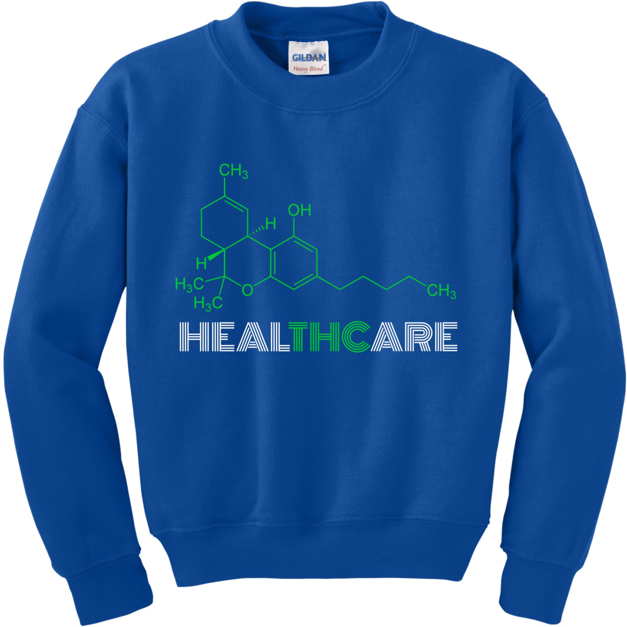 Thc Healthcare Cute Gift Thc Molecule Weed Cannabis Kids Sweatshirt