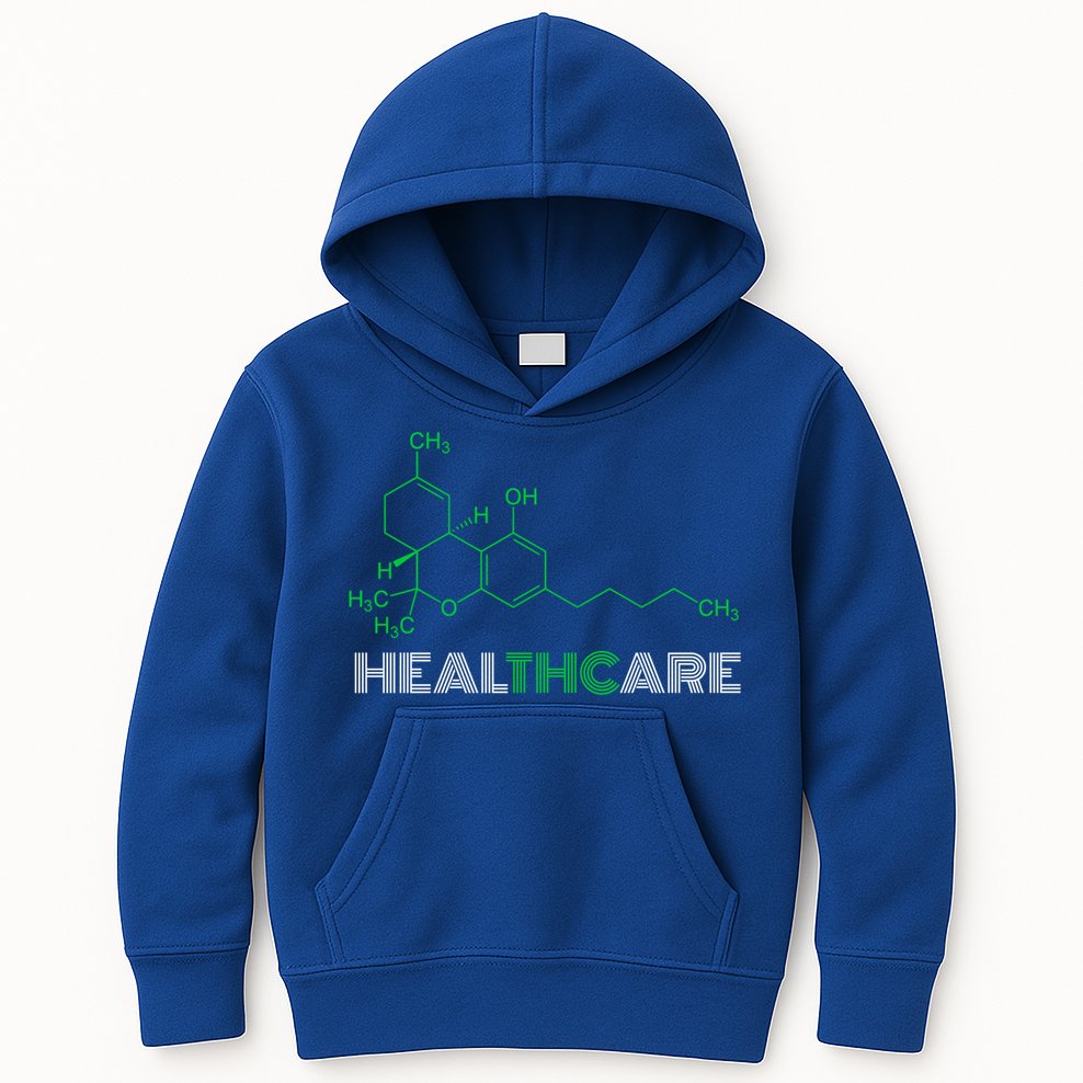 Thc Healthcare Cute Gift Thc Molecule Weed Cannabis Kids Hoodie
