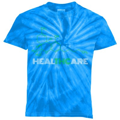 Thc Healthcare Cute Gift Thc Molecule Weed Cannabis Kids Tie-Dye T-Shirt