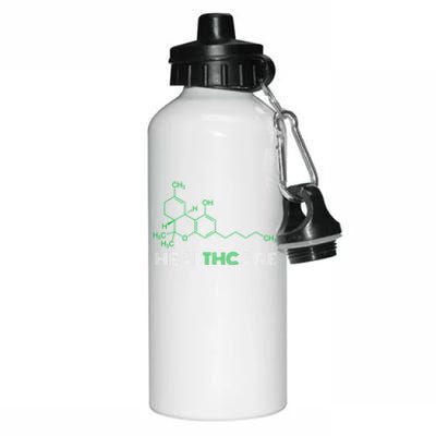 Thc Healthcare Cute Gift Thc Molecule Weed Cannabis Aluminum Water Bottle