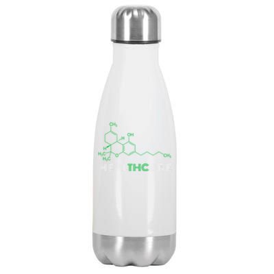 Thc Healthcare Cute Gift Thc Molecule Weed Cannabis Stainless Steel Insulated Water Bottle