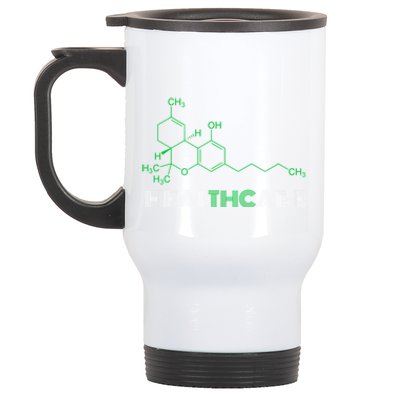 Thc Healthcare Cute Gift Thc Molecule Weed Cannabis Stainless Steel Travel Mug