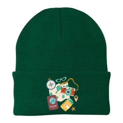 Tourist Holidays Costume Camera Passport Traveling Vacation Knit Cap Winter Beanie