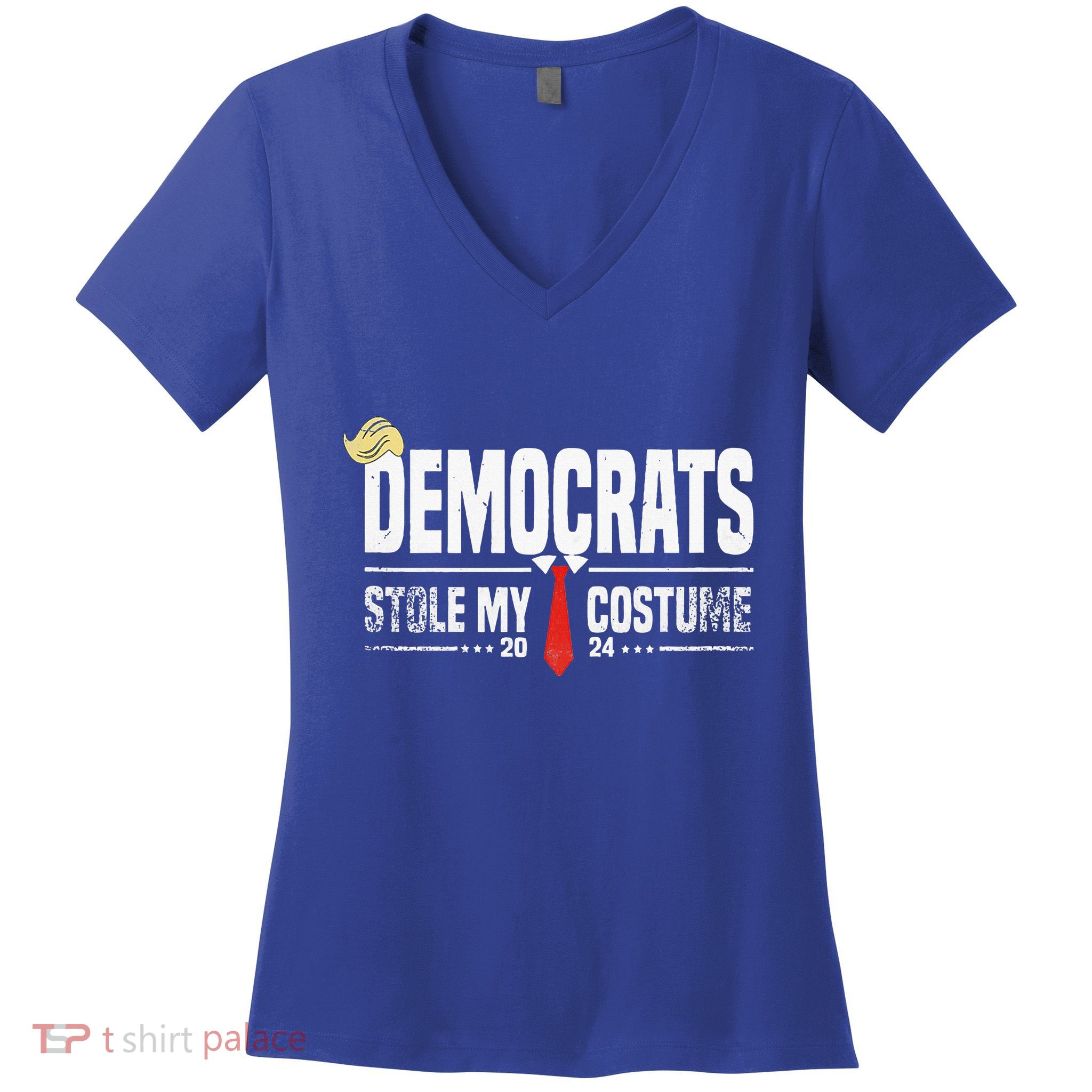 Trump Halloween Costume Democrats Stole My Costume Women's V-Neck T-Shirt