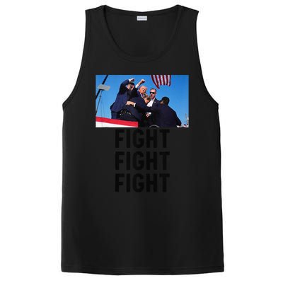 Trump Head Cartoon Bloody Ear 2024 Vote Survivor Fight Fight PosiCharge Competitor Tank