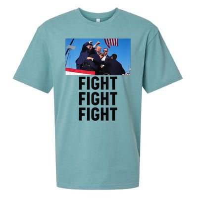 Trump Head Cartoon Bloody Ear 2024 Vote Survivor Fight Fight Sueded Cloud Jersey T-Shirt