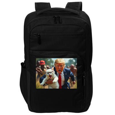 Trump Holding Cat Vote Trump Pets For Trump Vote President Impact Tech Backpack