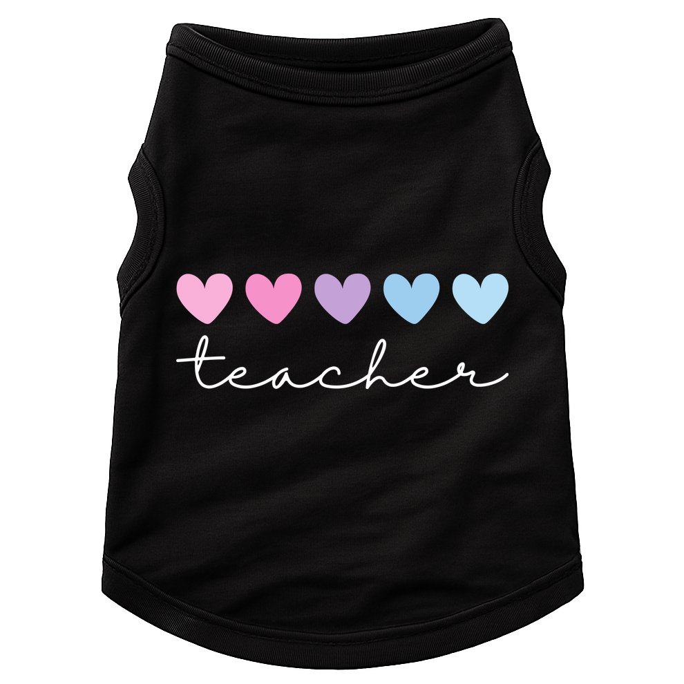 Teacher Hearts Cute Gift Doggie Tank