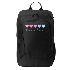 Teacher Hearts Cute Gift City Backpack