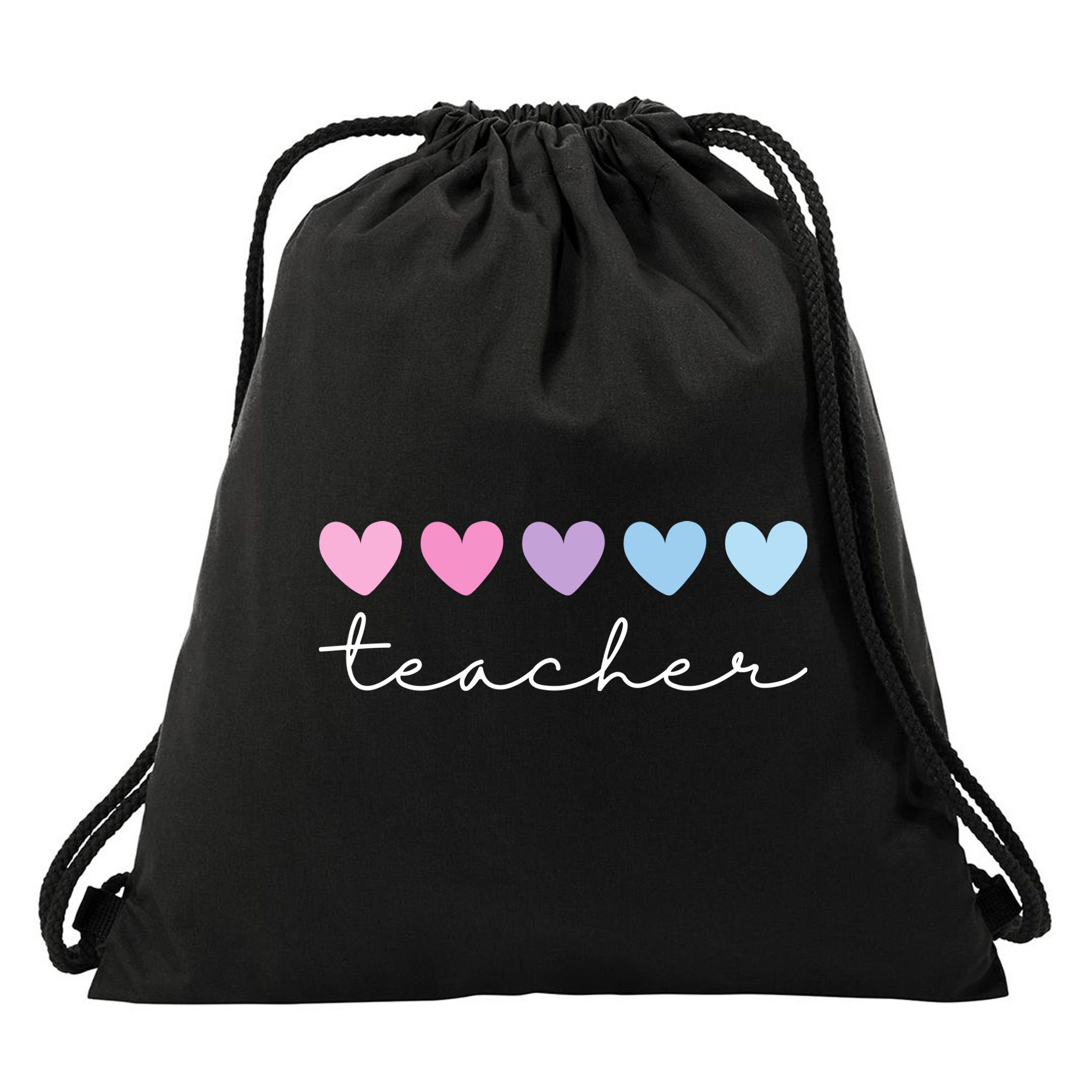 Teacher Hearts Cute Gift Drawstring Bag