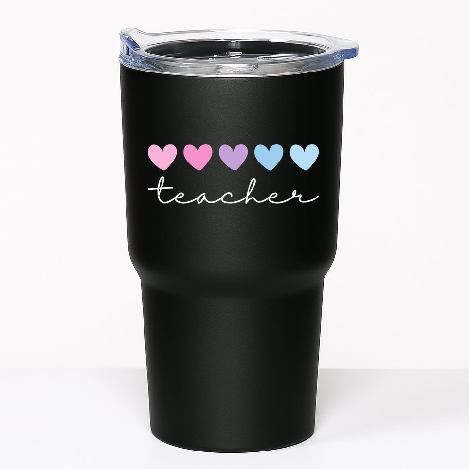 Teacher Hearts Cute Gift Tumbler