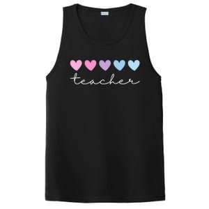 Teacher Hearts Cute Gift PosiCharge Competitor Tank