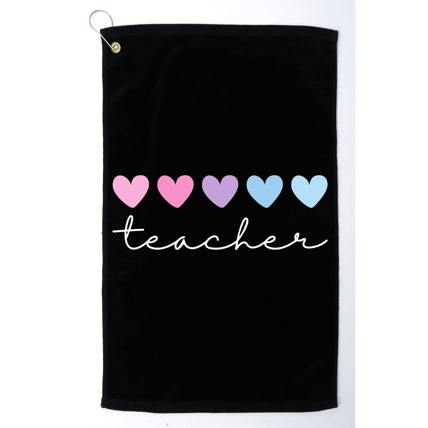 Teacher Hearts Cute Gift Golf Towel