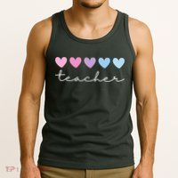 Teacher Hearts Cute Gift Tank Top