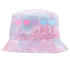 Teacher Hearts Cute Gift Tie-Dyed Bucket Hat