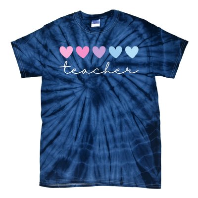 Teacher Hearts Cute Gift Tie-Dye T-Shirt