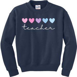 Teacher Hearts Cute Gift Kids Sweatshirt