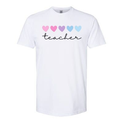 Teacher Hearts Cute Gift Softstyle® CVC T-Shirt