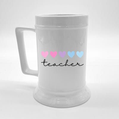 Teacher Hearts Cute Gift Beer Stein