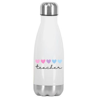 Teacher Hearts Cute Gift Stainless Steel Insulated Water Bottle