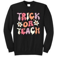 Teacher Halloween Costume Trick Or Teach Ghost Groovy 70s Sweatshirt