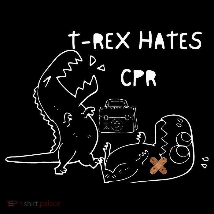T-Rex Hates CPR Dinosaurs Funny Nurse day Bucket Hat