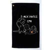 T-Rex Hates CPR Dinosaurs Funny Nurse day Golf Towel