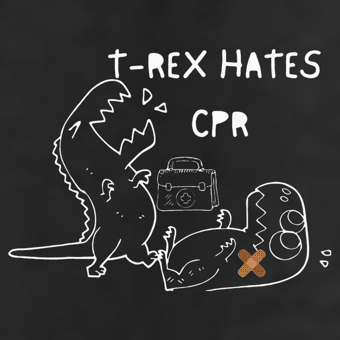 T-Rex Hates CPR Dinosaurs Funny Nurse day Golf Towel