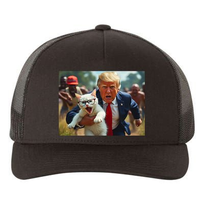 Trump Holding Cat Vote Trump Pets For Trump Vote President Yupoong Adult 5-Panel Trucker Hat