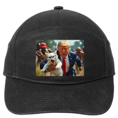 Trump Holding Cat Vote Trump Pets For Trump Vote President 7-Panel Snapback Hat