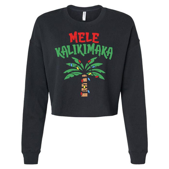 Tree Hawaiian Christmas In July Cropped Pullover Crew