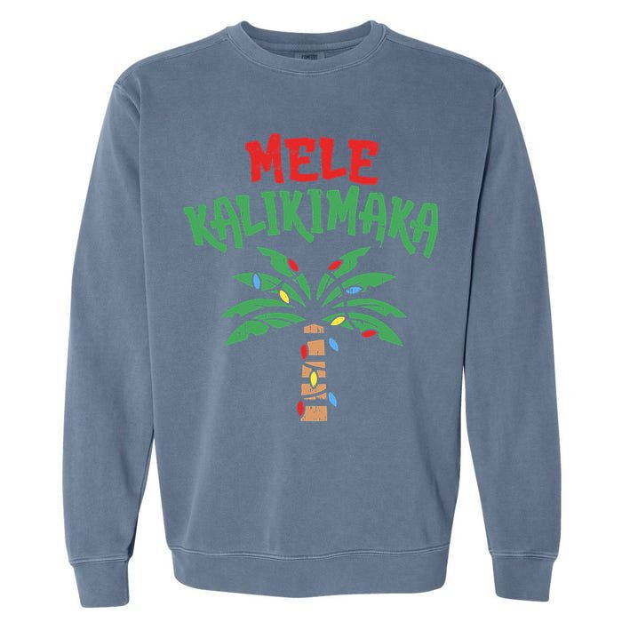 Tree Hawaiian Christmas In July Garment-Dyed Sweatshirt