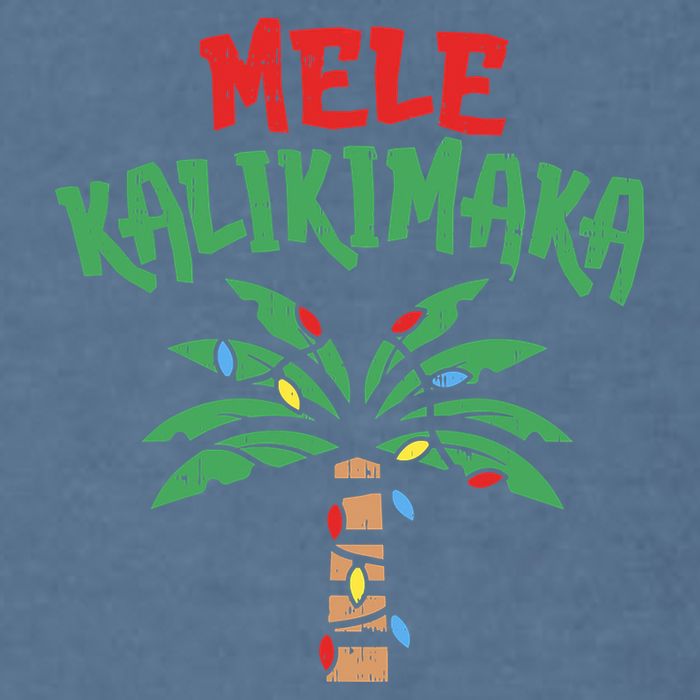 Tree Hawaiian Christmas In July Garment-Dyed Sweatshirt