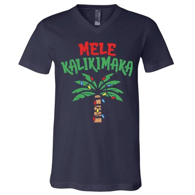 Tree Hawaiian Christmas In July V-Neck T-Shirt