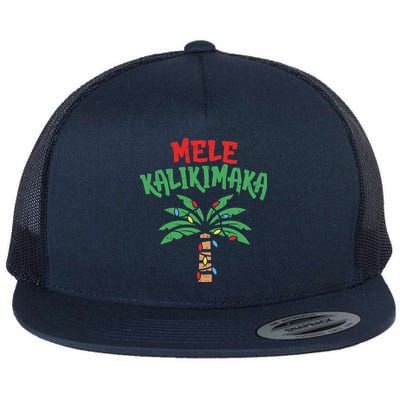 Tree Hawaiian Christmas In July Flat Bill Trucker Hat