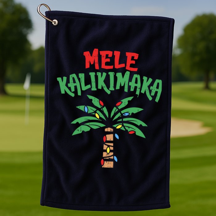 Tree Hawaiian Christmas In July Golf Towel
